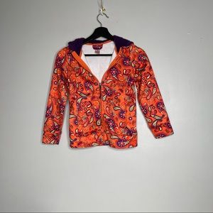 REI Full Zip Sweater Artistic Design paisley